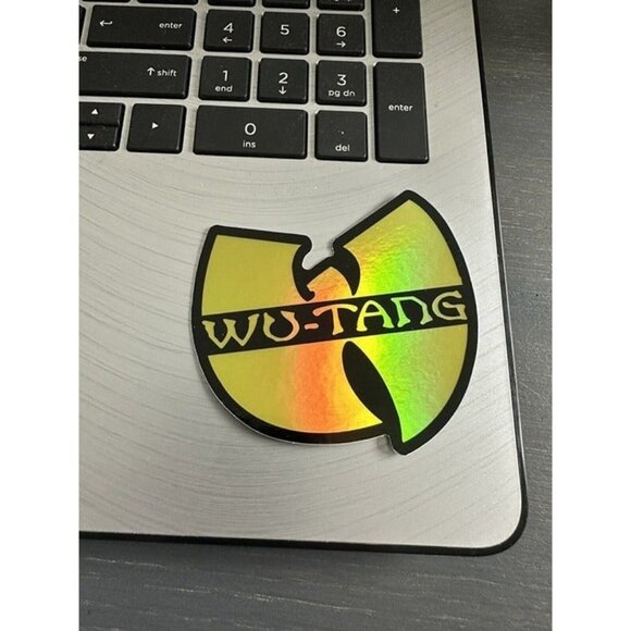 Wu-Tang Logo  Sticker Yellow Holographic Very High Quality Hip Hop 3" - Picture 5 of 6